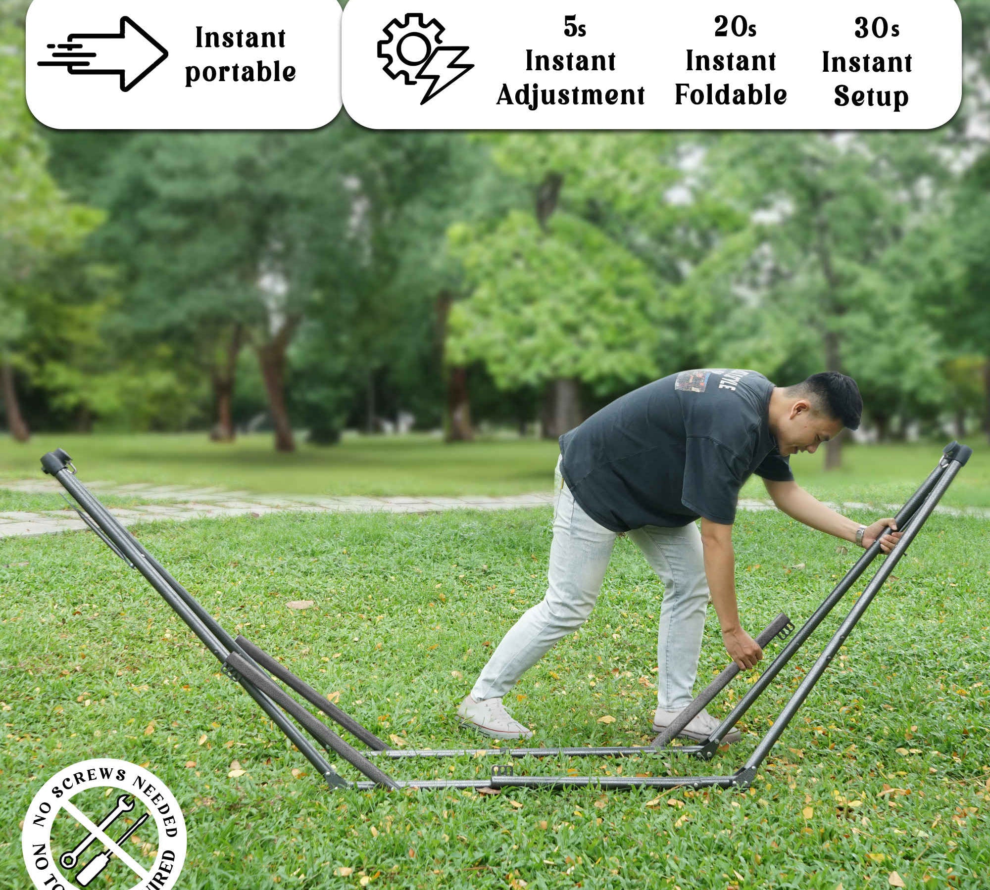 Tranquillo Uniki Canvas Hammock with Stand for Ultimate Relaxation