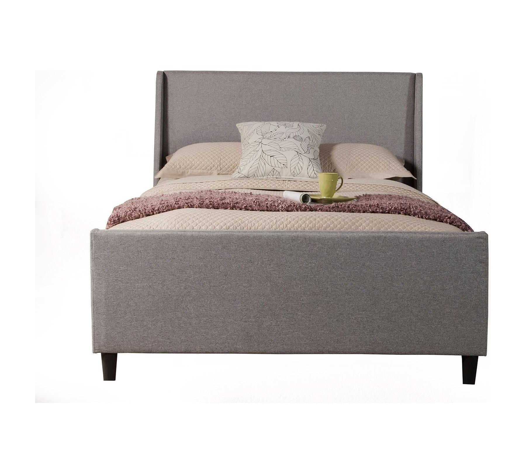 Amber Bed, Grey Linen