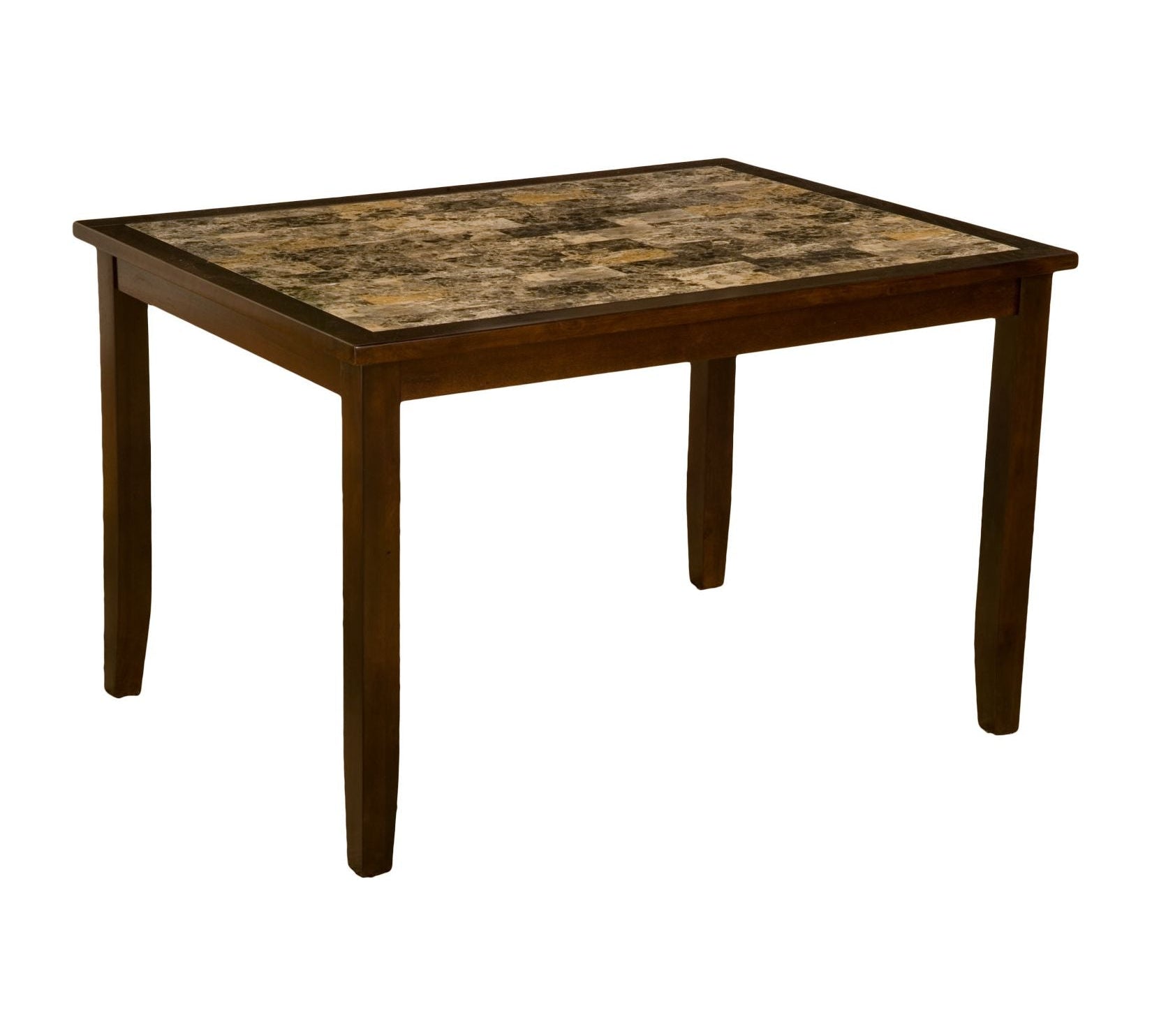 Capitola Faux Marble 5 Piece Dinette Set, Espresso