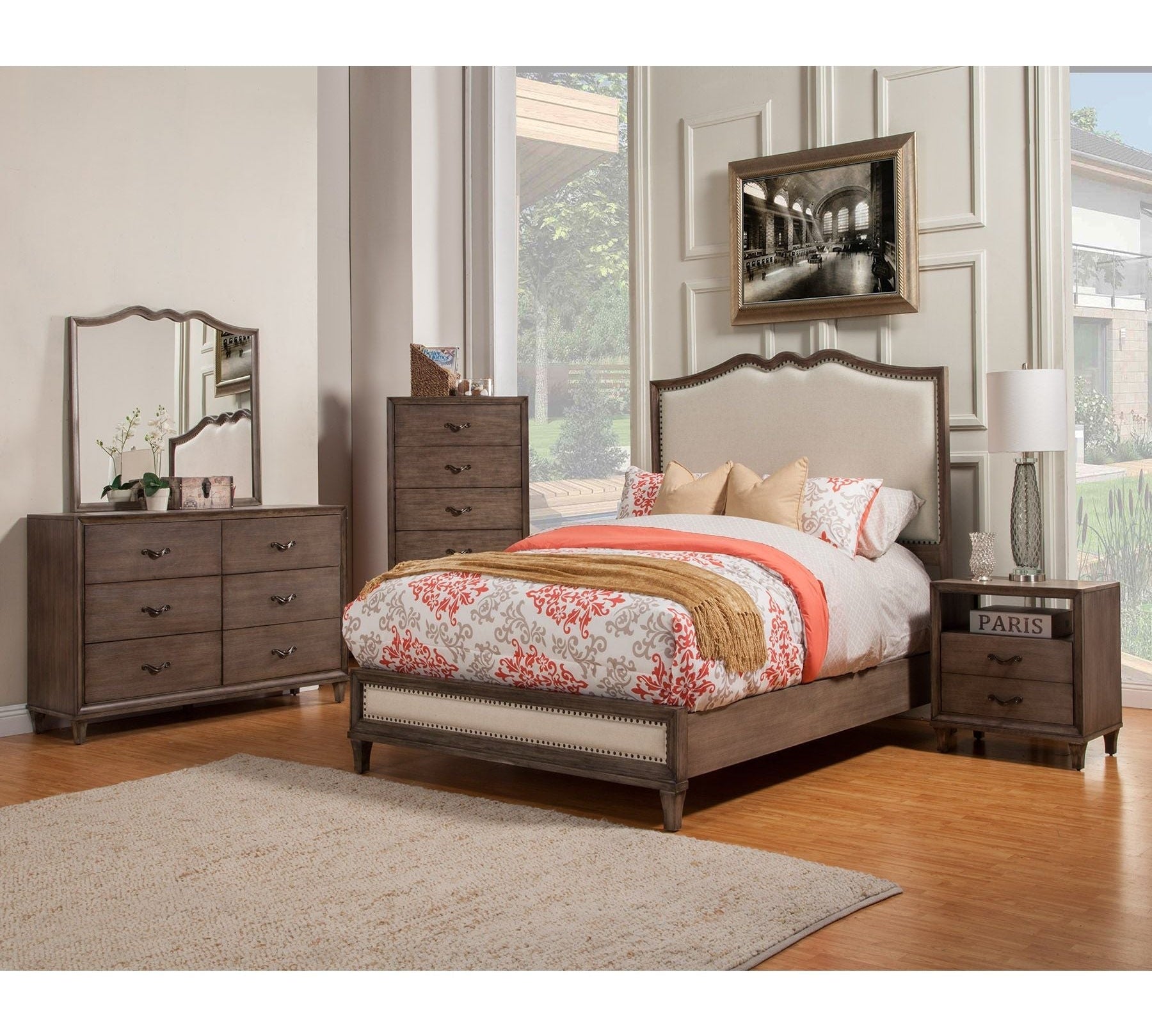 Charleston Mirror, Anique Grey