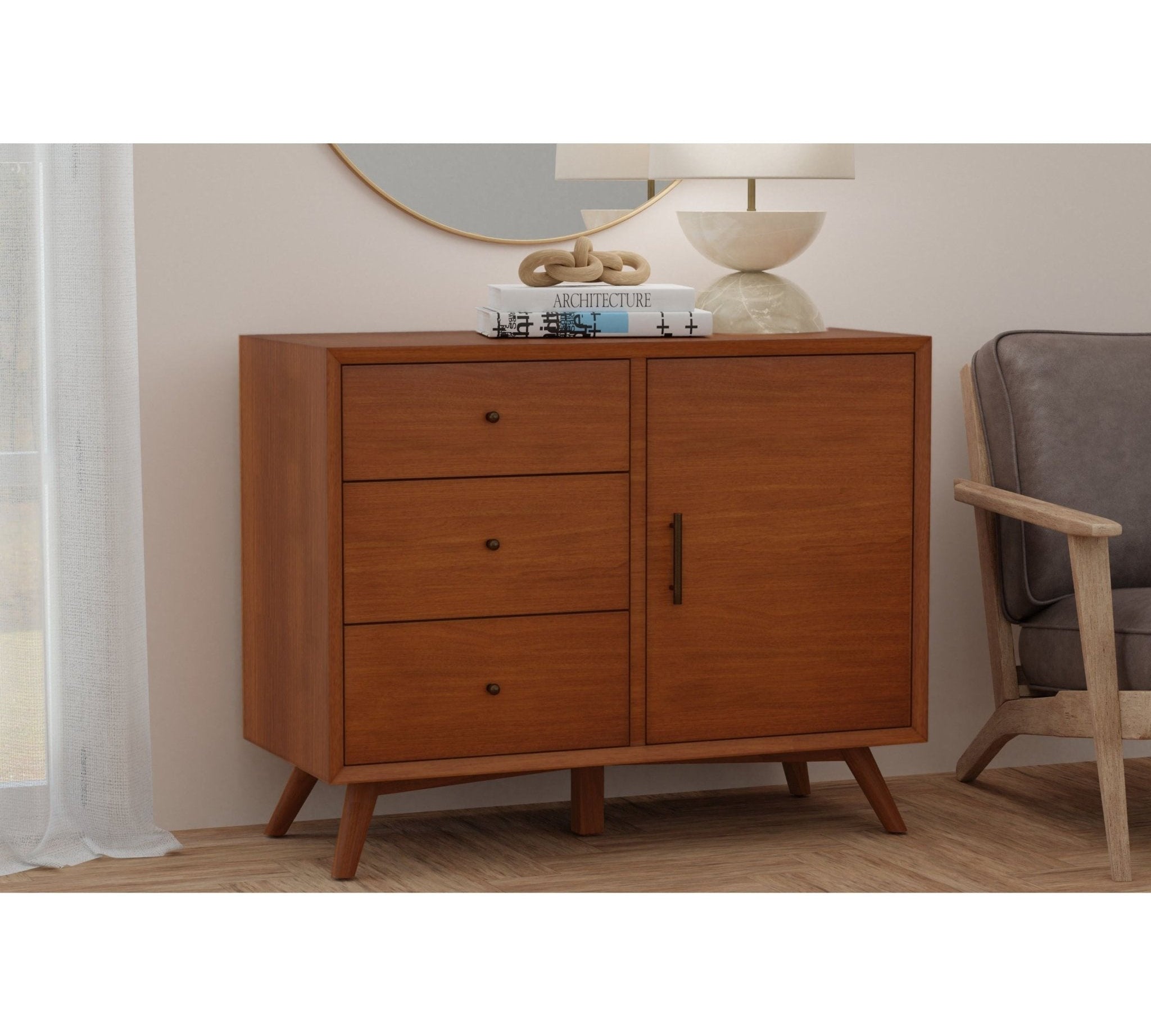 Flynn Accent Cabinet, Chestnut
