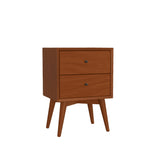 Flynn Mid-Century Nightstand, Chestnut Mahogany