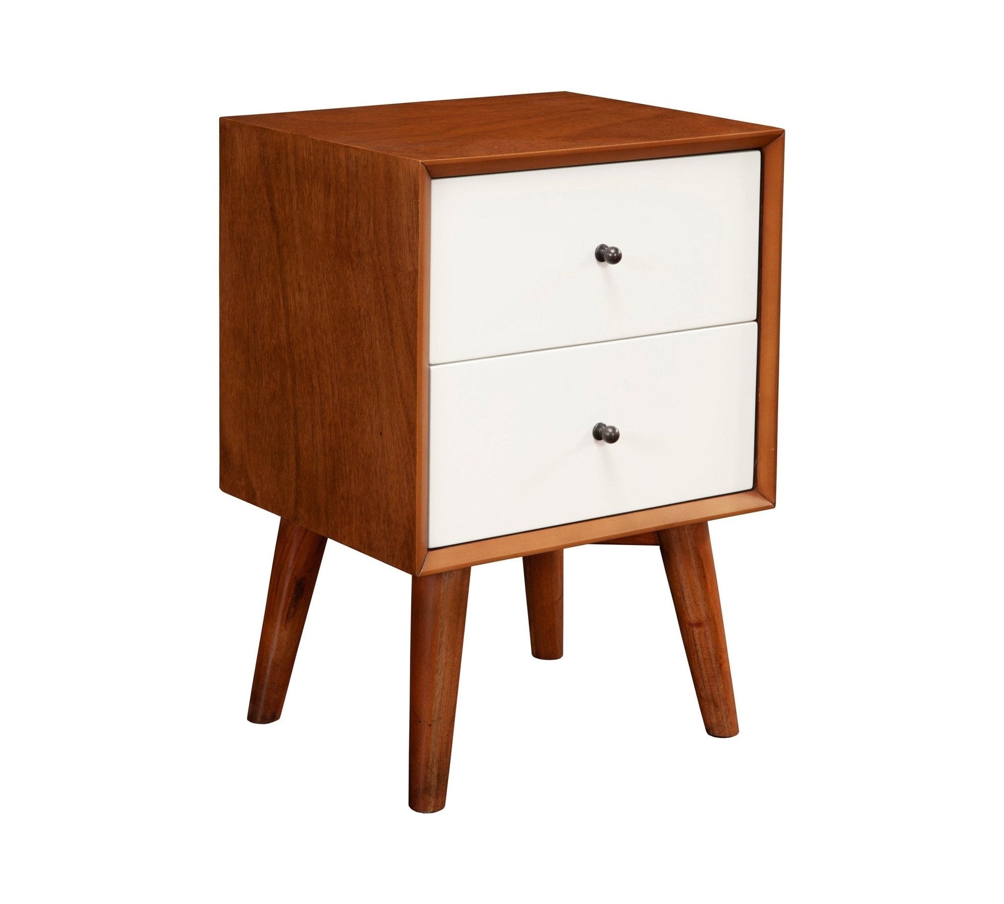 Flynn Nightstand, Chestnut/White