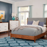 Flynn Panel Bed, Chestnut/Grey