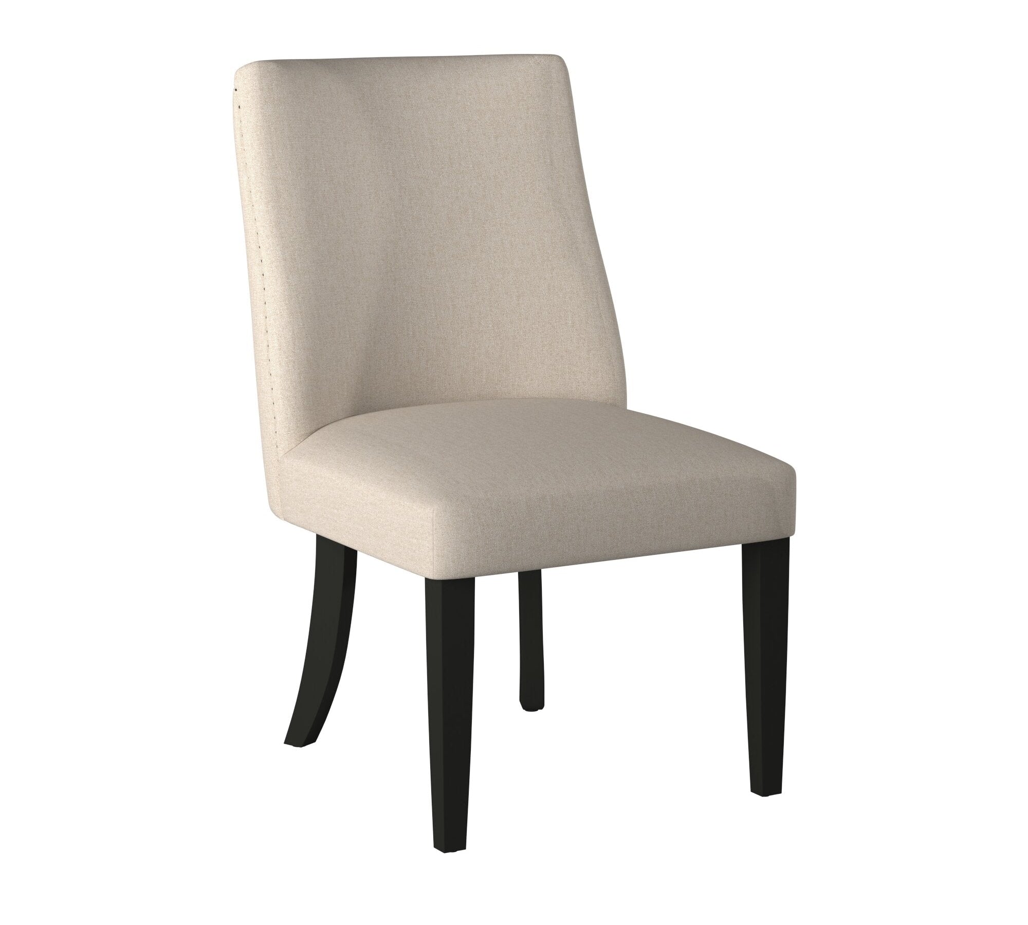 Live Edge Parson Chairs, Cream/Black
