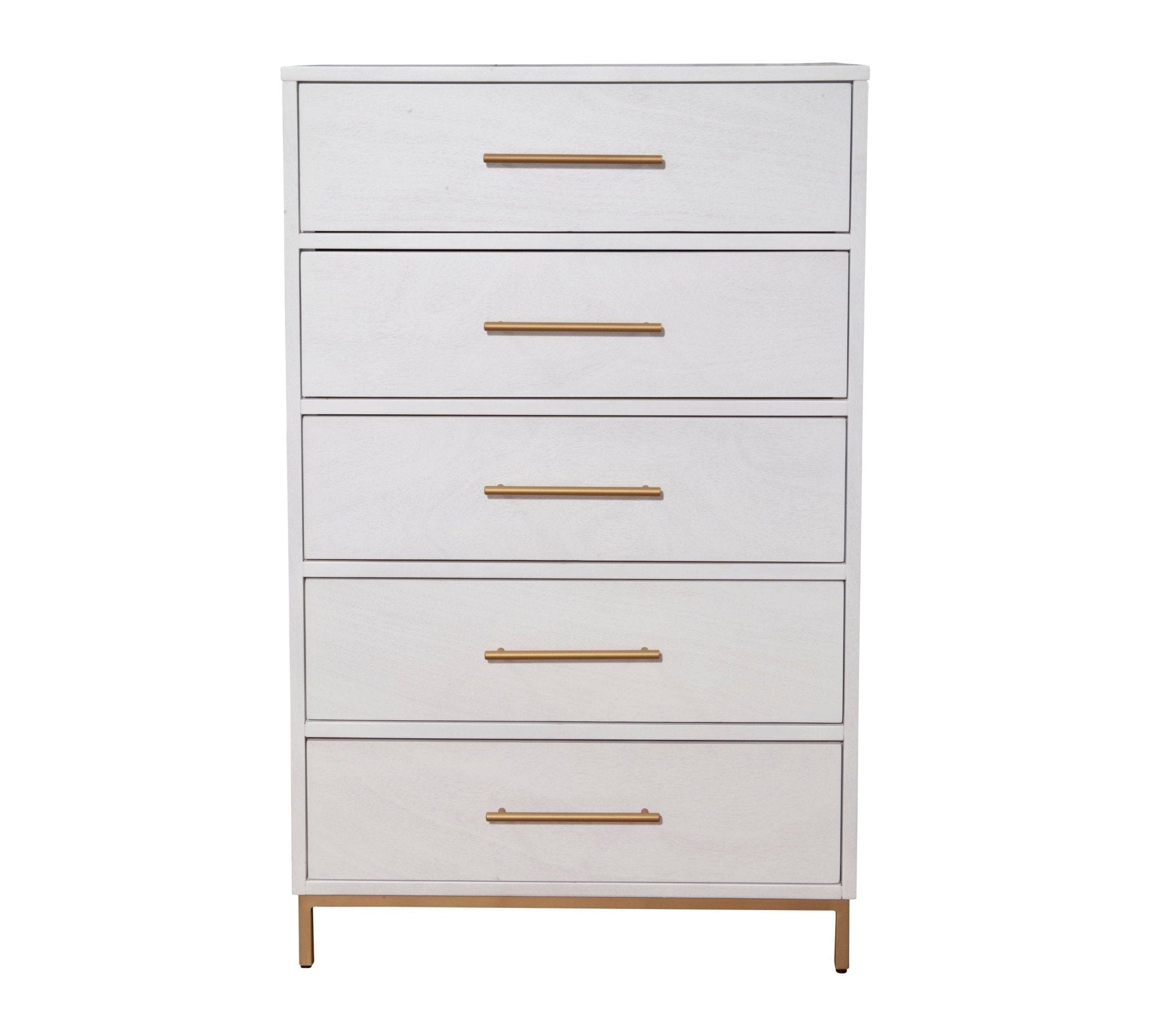 Madelyn Five Drawer Chest, White