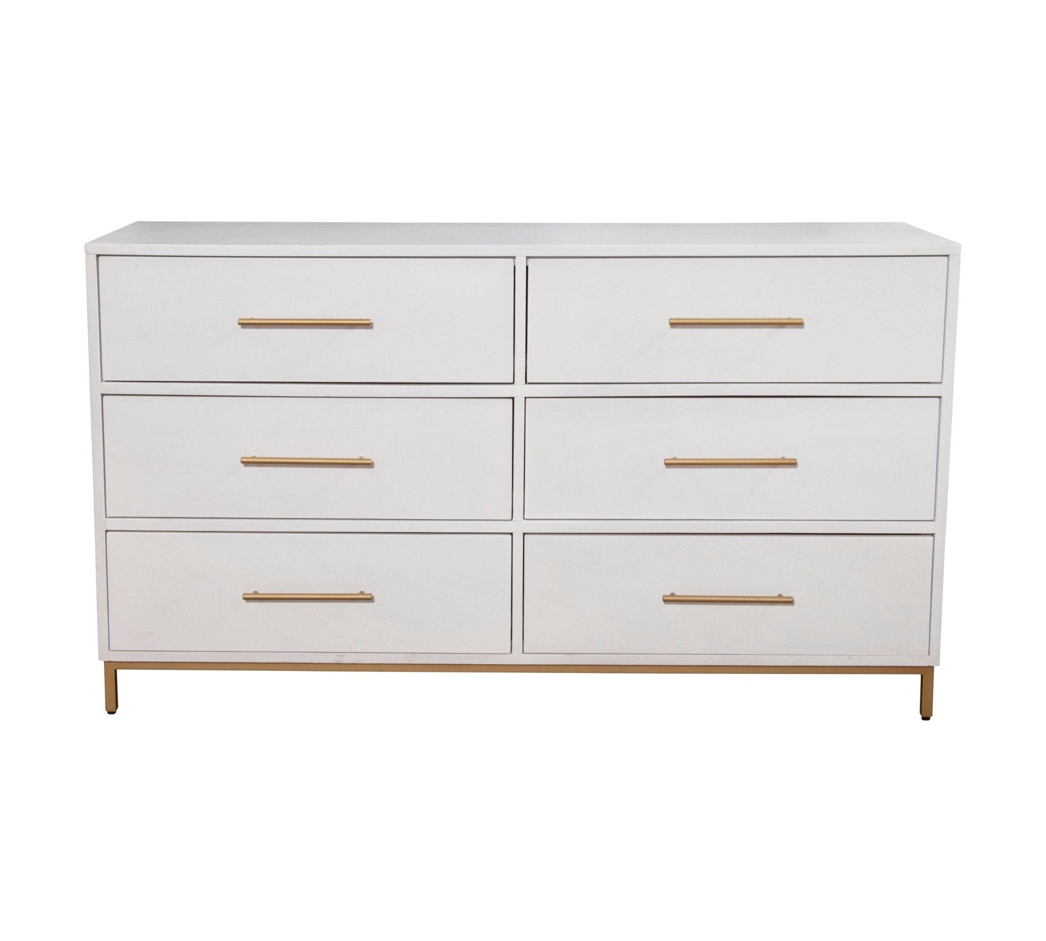 Madelyn Six Drawer Dresser, White