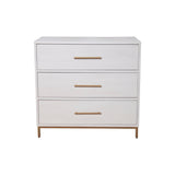 Madelyn Three Drawer Small Chest, White