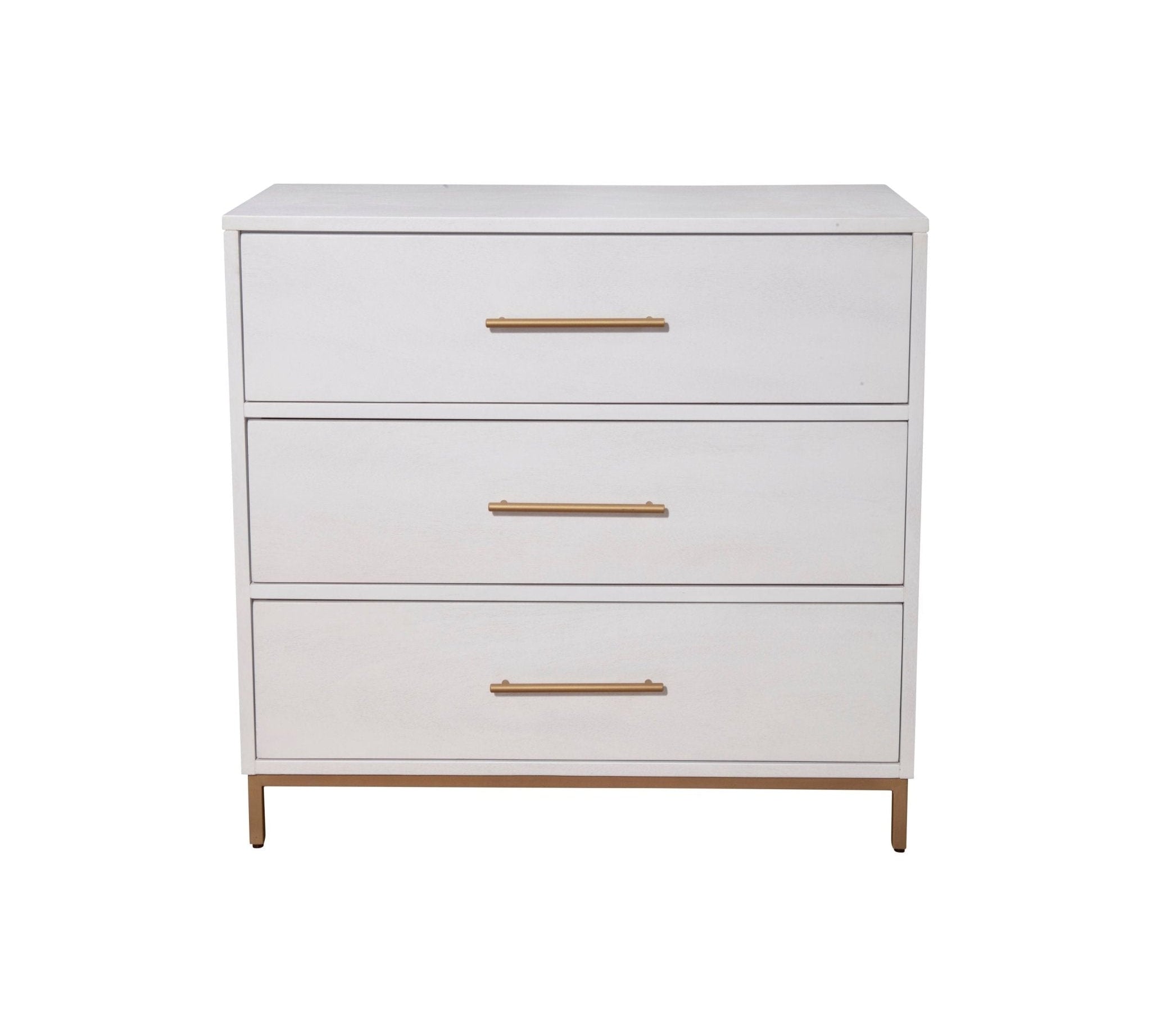 Madelyn Three Drawer Small Chest, White