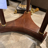 Round Marble Top SIDE TABLE Green/Brown 18x18x25