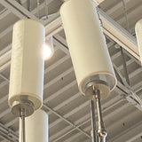 Chandeller Silver with 8 White Shades LIGHTING